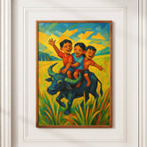 Carabao Joyride in the Fields