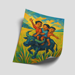 Carabao Joyride in the Fields