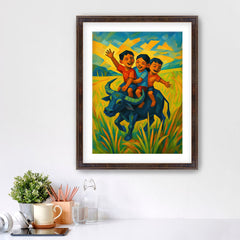 Carabao Joyride in the Fields