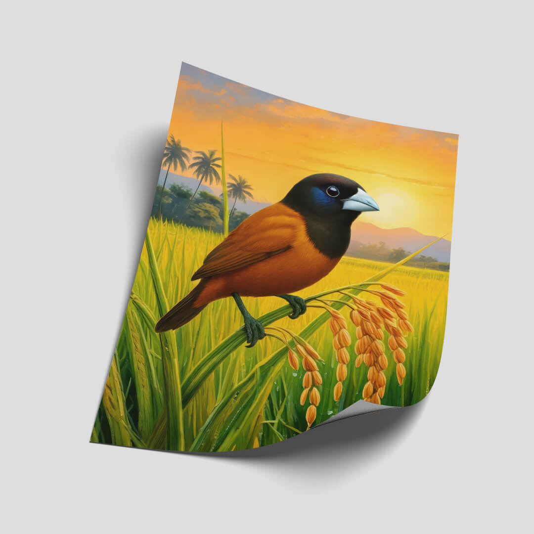 Maya (Chestnut/Black-Headed Munia)